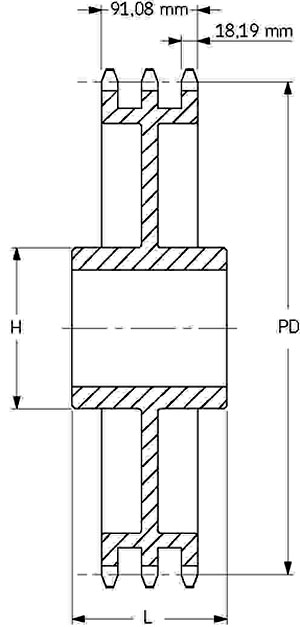 Звездочка PHS 20B-3C35